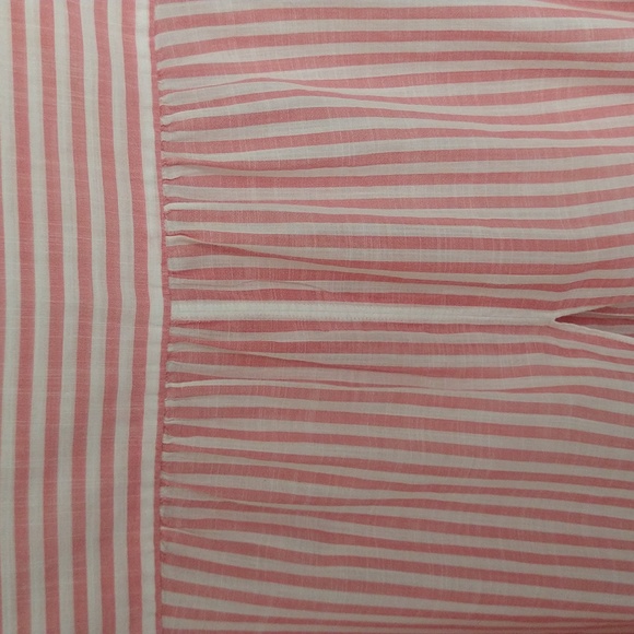 Madewell Central Short-Sleeve Tie-Back Button-Down Shirt In Rose Stripe - Picture 12 of 14